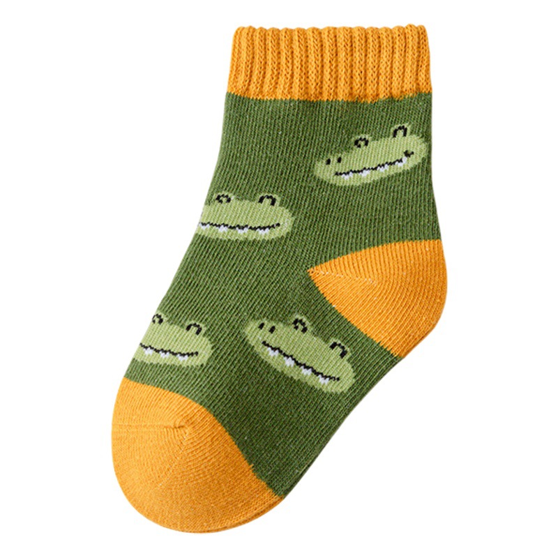 5 pares-calcetines para niños Otoño e Invierno calcetines de media pantorrilla niñas de 1 a 3 años niños dibujos animados calcetines para niños calcetines para bebés calcetines de primavera y otoño