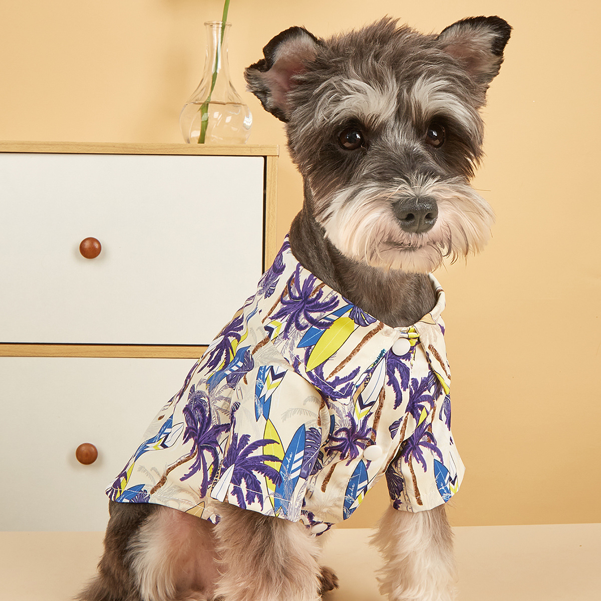 Le Printemps Et L'été Pour Animaux De Compagnie Chat Chien Vêtements Teddy/pomeranian Chien Plage Chemise D'été Chat Occasionnel Impression Usine De Gros display picture 1