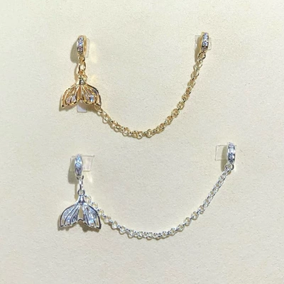 Shell Chain Spacer Bead – Zərgərlik ara hissələri - bright-silver-mermaid-tail-ordinary-chain-terms