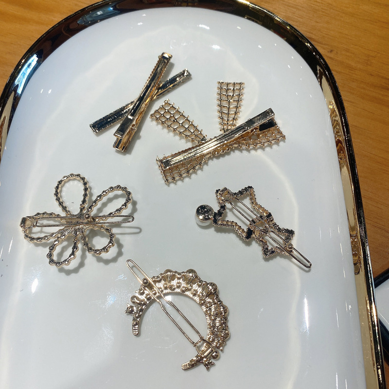 20g Weight Headwear Classification Festival Occasion Bow Knot Pattern Women'S Gender Fashion Style Korean Simple Imitation Pearl Duckbill Hairpin Set 7