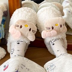 可爱棉拖鞋女款冬季2025新款室内保暖家居可外穿小猫毛毛绒棉拖鞋