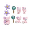 Cartoon new pattern Little Foxes Lingnuo LaBelle Chuansha Amanda DIY Mobile phone shell Hairpin Headdress resin parts Material Science