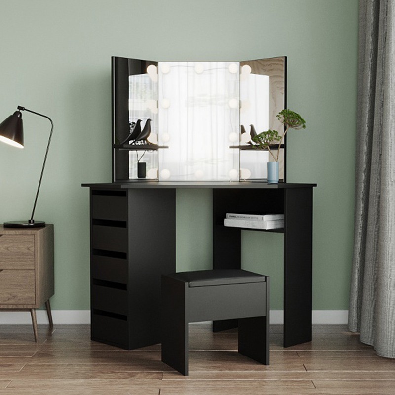 Moderno simple tocador dormitorio tocador pequeño apartamento vestidor gabinete tocador pequeña mesa de maquillaje entrega de una pieza image 3