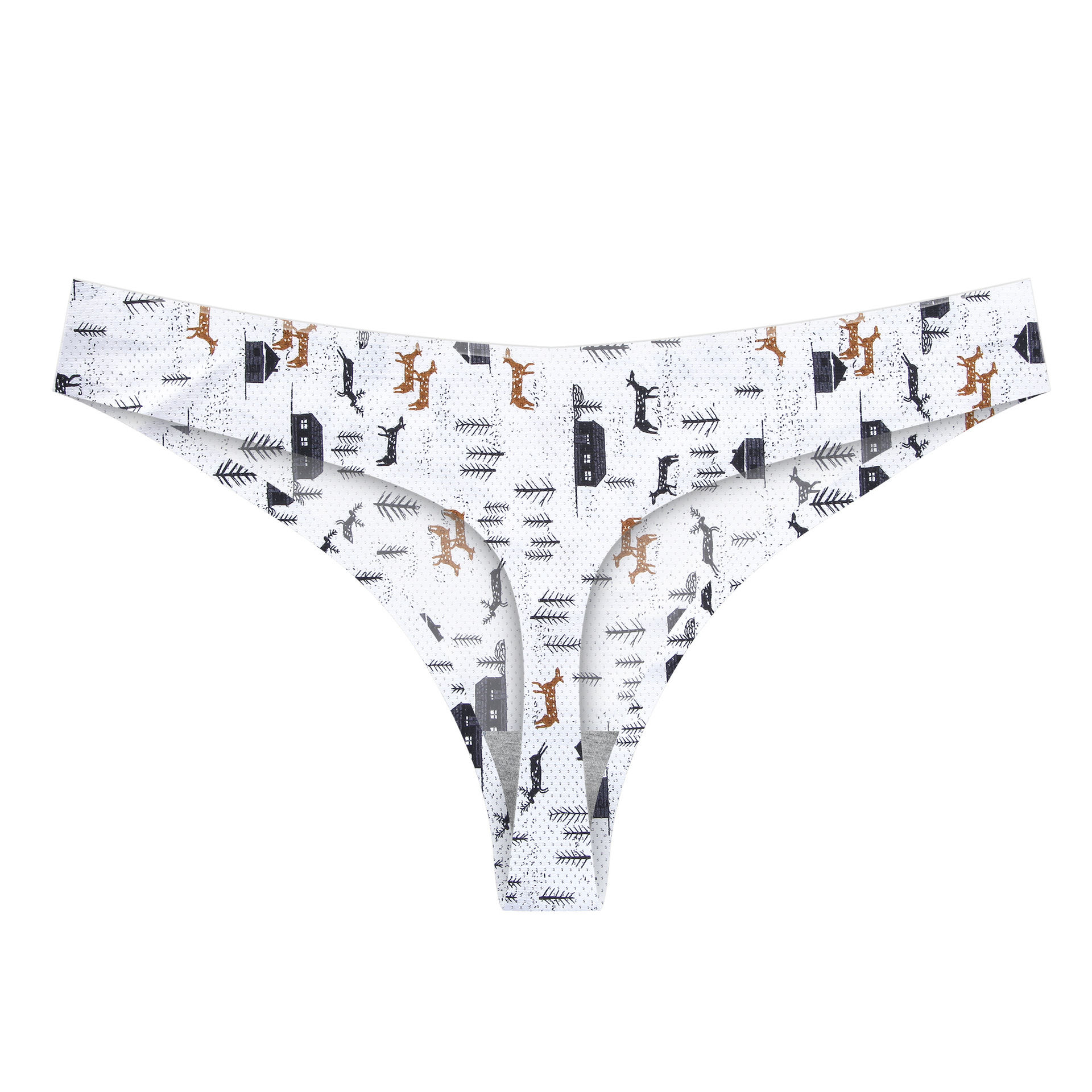 En stock europeo y americano sexy seda de hielo Tanga de mujer sin costuras cintura baja ligero transpirable cómodo antibacteriano entrepierna ventas directas de fábrica