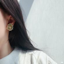 减龄画风原创发饰天际出夜油画轻系列璀璨美奢耳钉胸针幽莲高级戒
