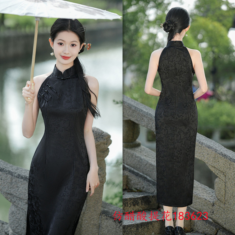 Fashionable long summer modern cheongsam