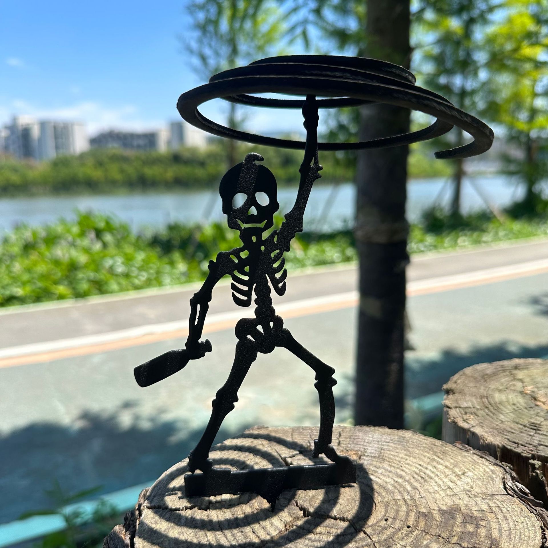 Metal Crafts, Personalized Outdoor Camping Creativity, Skull Stand, Archery Figure, Mosquito Coil Metal Holder