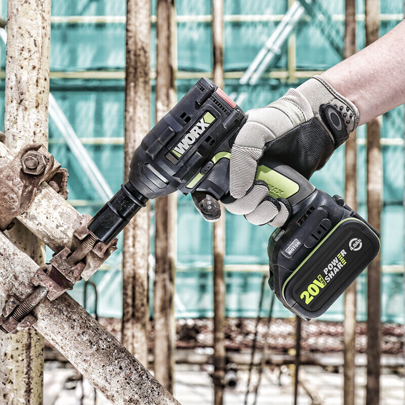 WEX WORX WU279.9 llave eléctrica sin escobillas industrial metal desnudo