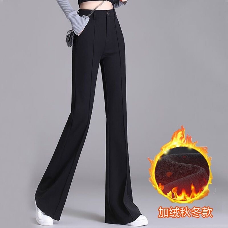 fleece-lined Thickened Black Pants Women's Autumn and Winter New High Waist Slim Fit Slimming Stretch Casual Suit Trousers for 2024 fleece-lined Thickened Black Pants Women's Autumn and Winter New High Waist Slim Fit Slimming Stretch Casual Suit Trousers for 2024