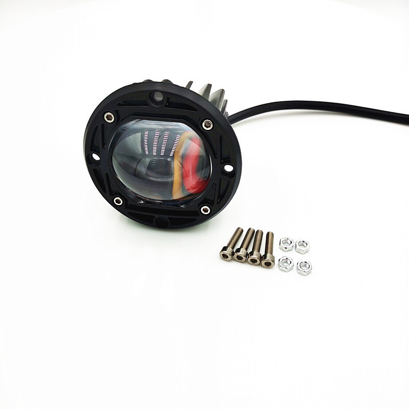 Cross-Border Led Motorcycle Embedded Square Spotlight, High and Low Beam Headlight, External Electric Vehicle Modification