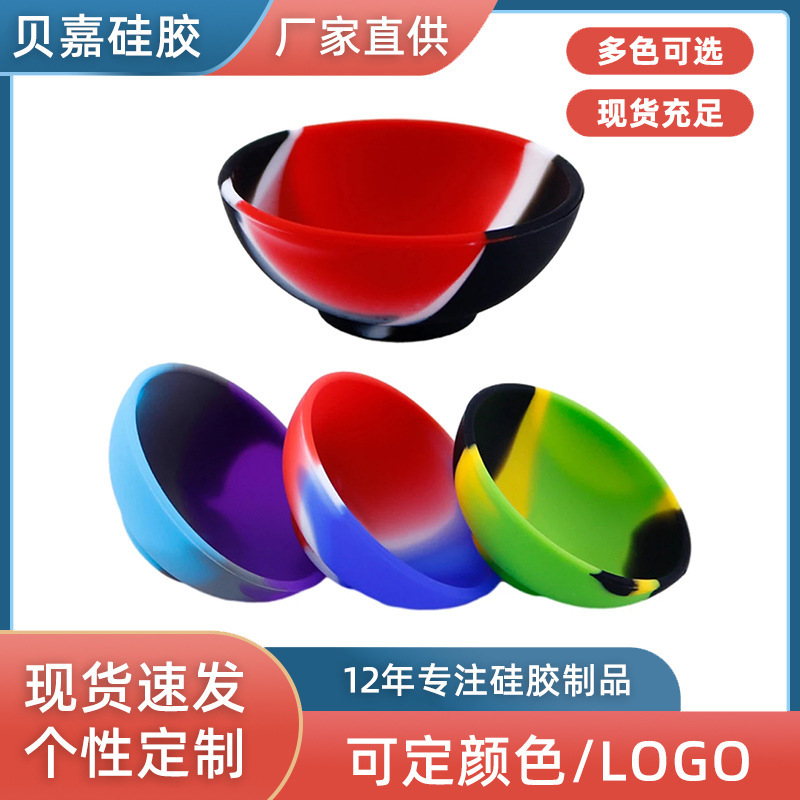 Cross-Border Hot Selling Multi-Color Silicone Tobacco Bowl, High Temperature Resistant and Easy to Clean Silicone Storage Bowl, Smoking Accessories in Stock