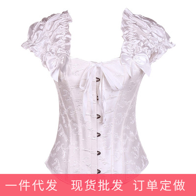 wholesale court Steel Corset sexy Exorcism Shoulder belt Corset One piece On behalf of Girdle Body
