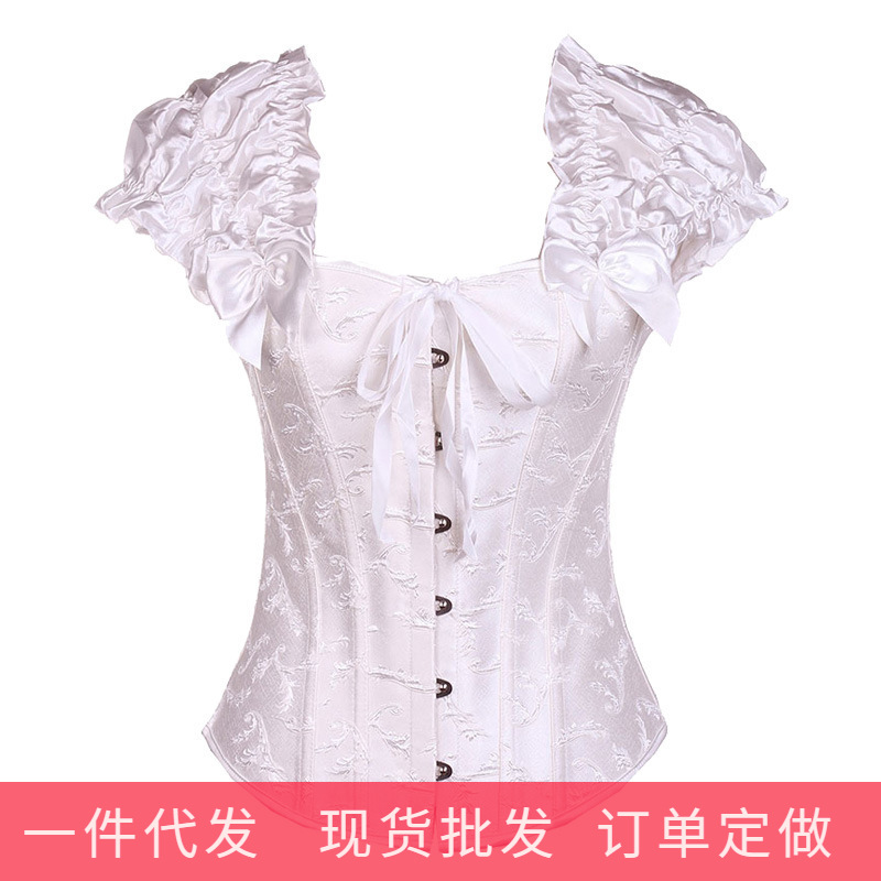wholesale court Steel Corset sexy Exorcism Shoulder belt Corset One piece On behalf of Girdle Body