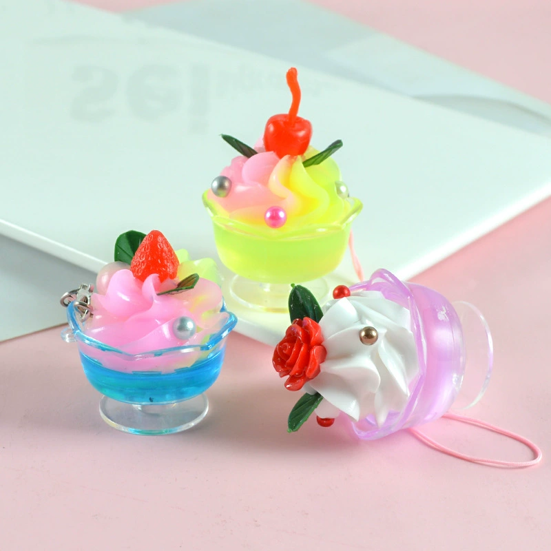 "Small realistic cream pendant, dessert food play, new collection"