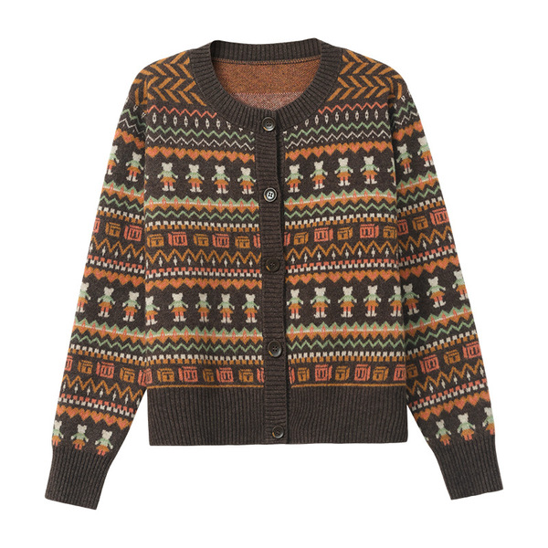 Knitted autumn jacket