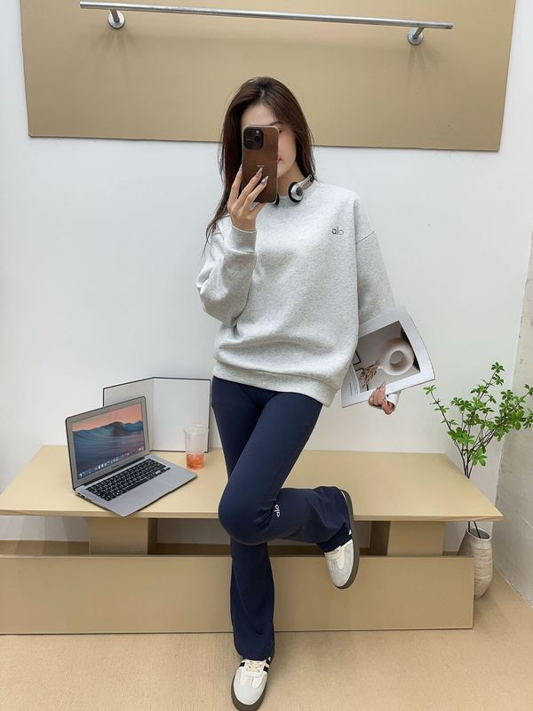 25秋冬季男女同款alo时尚休闲圆领卫衣运动宽松显瘦百搭长袖上衣|undefined