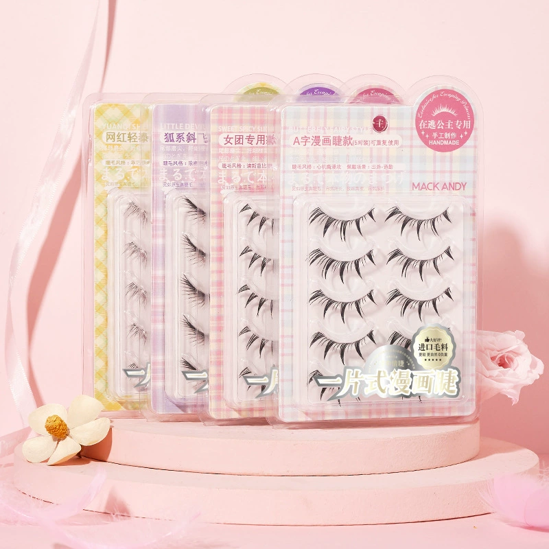 玛可安迪 Comics, curling lengthening transparent false eyelashes, big eyes, fox