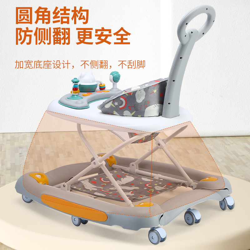 Un niño caminante de un año anti-pierna tipo o anti-rolling mano empuje para aprender a caminar ayuda a caminar eléctrica mayorista venta en caliente transfronteriza