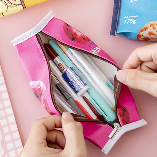 Cartoon Snack Pencil Bag Student Pencil Case Stationery Bag Popcorn Fries Storage Bag Pencil Case Student Stationery Gift