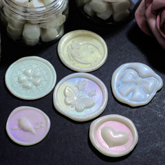 Octagonal fire paint wax particles, cork cap small bottle, pearlescent gold fire paint seal wax particles, 130 colors, about 50 pieces