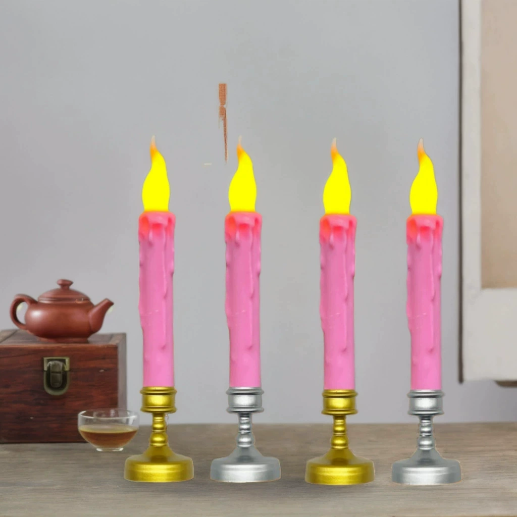 Индивидуальные вощеные искусственные светодиодные свечи для украшения сцены на Рождество, день рождения, вечеринку, длинные цифровые восковые свечи