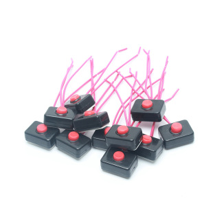 Truck siren reset horn switch with wire square adhesive adhesive electrical universal car air horn switch