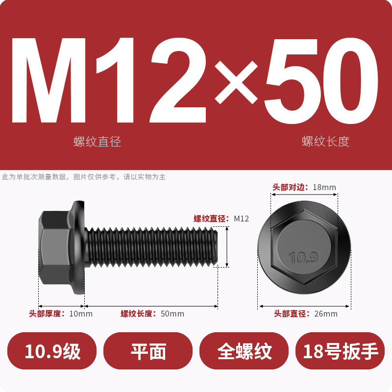 8.9段外六角フランジ面ねじ高強度GB5789プラスキャップ付マット付歯付ボルトM6M8-M20|undefined