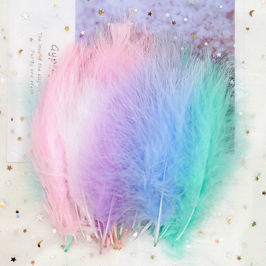 Cross-border wholesale turkey feather tip tail feathers colorful…