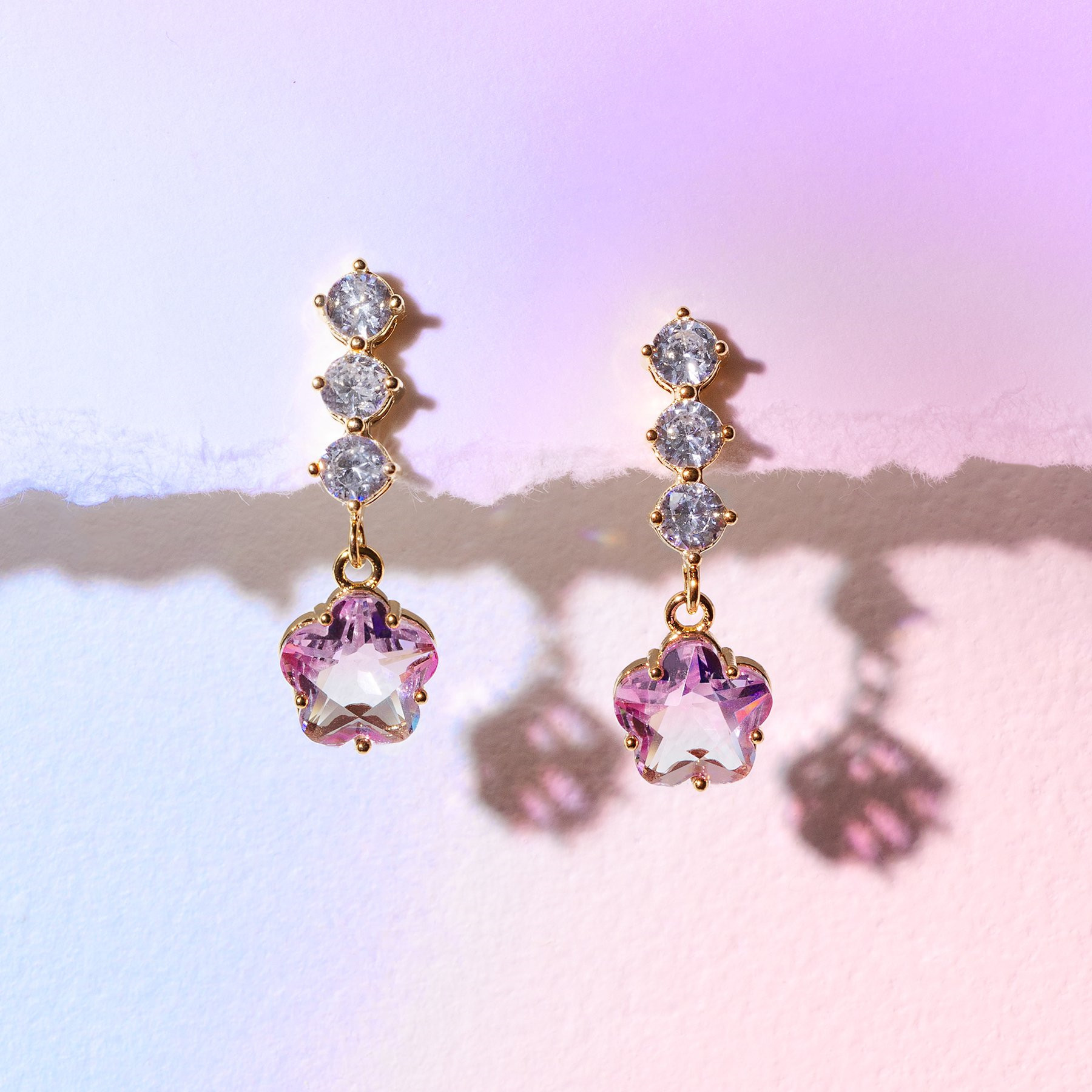 Fleur Boucles D'oreilles Micro Incrusté Zircon Boucles D'oreilles Délicates Gros display picture 2