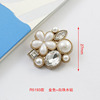 Fashionable brooch from pearl, beads, metal protective underware lapel pin, pin, wholesale