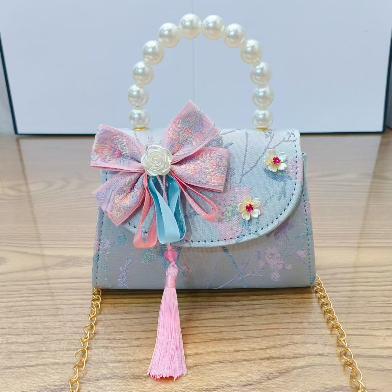 Nuevo estilo antiguo bolso para niños bolso de mensajero lindo para niña bolso de hombro de viaje de niña de estilo chino bolso de hombro de todo fósforo