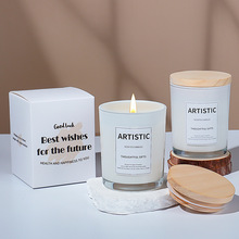 轻奢无烟香薰蜡烛大豆蜡玻璃杯香薰高级感伴手礼家用卧室持久留香