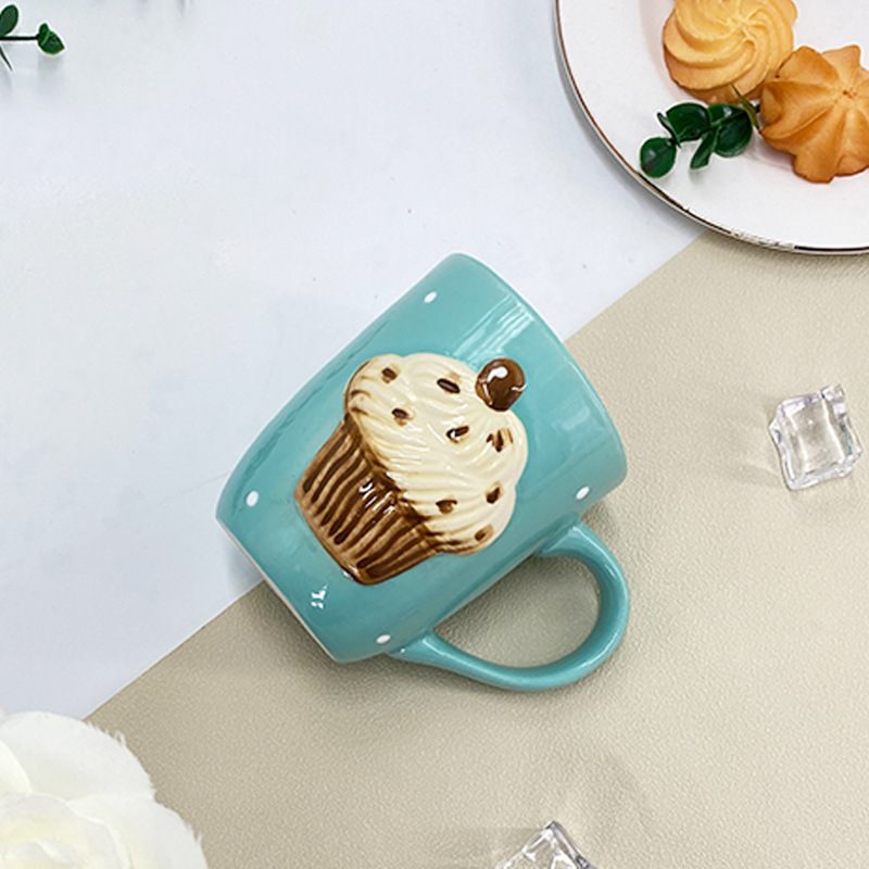 Hand-painted ceramic tableware girl cute cup children's birthday gift Japanese cartoon salad dessert cake bowl