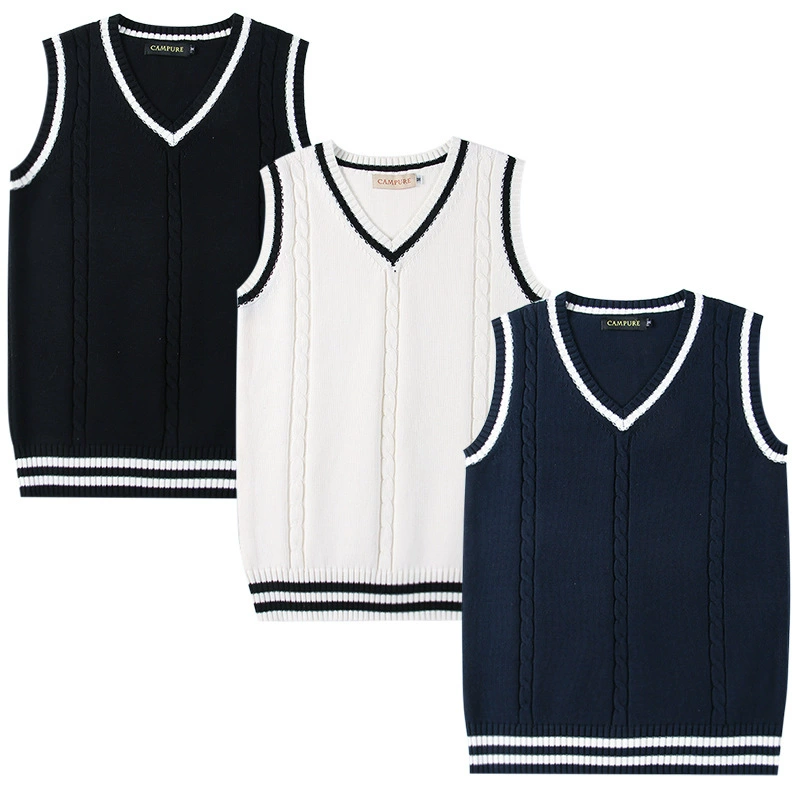 В наличии College British Style JK Uniform V-образный мужской и женский цветной жилет с твист-комнатой Школьная форма Свитер Жилет Трикотажная рубашка