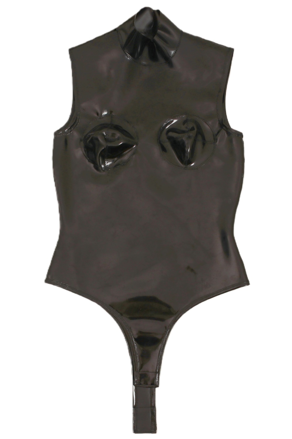 Láctex amoniaco camiseta MGB71 escenario adulto de látex vegetariano sin mangas chaleco de cuello alto unido