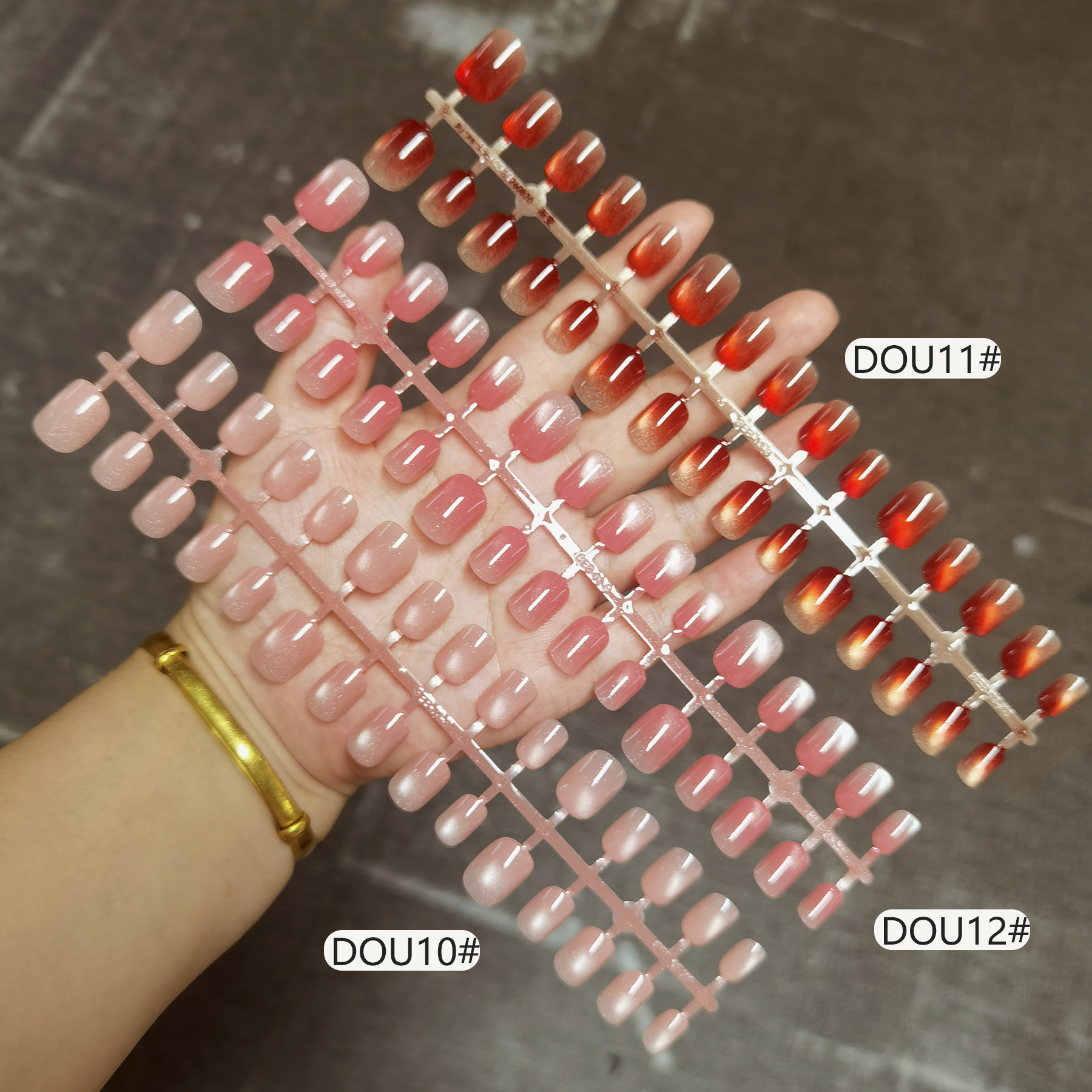 Doudoujia Ultra-Short Nail Tips White French Style Wearable Nail Patches Nude Color French Style Pre-Made Nails Fake Nails Wholesale