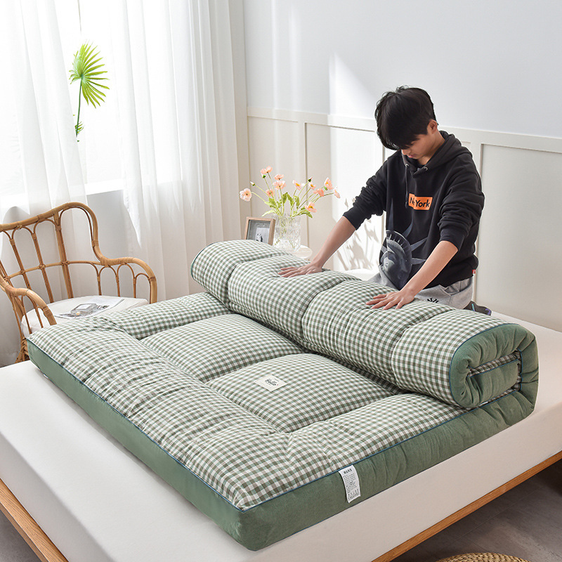 新型厚手の羽ベルベットマットレスベッド布団家庭用クッション寮学生ベッドマット折り畳みベッドマットマット布団|undefined