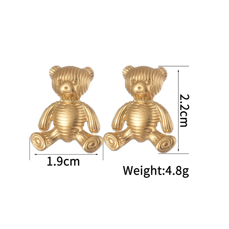 Heart Shape Pattern 1 Pair Retro Heart Shape Irregular Plating 304 Stainless Steel Stainless Steel Earrings