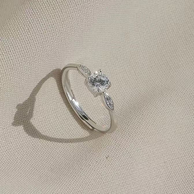 Vintage Graceful 925 Silver-plated Open Ring For Women Jewelry_voghion.com