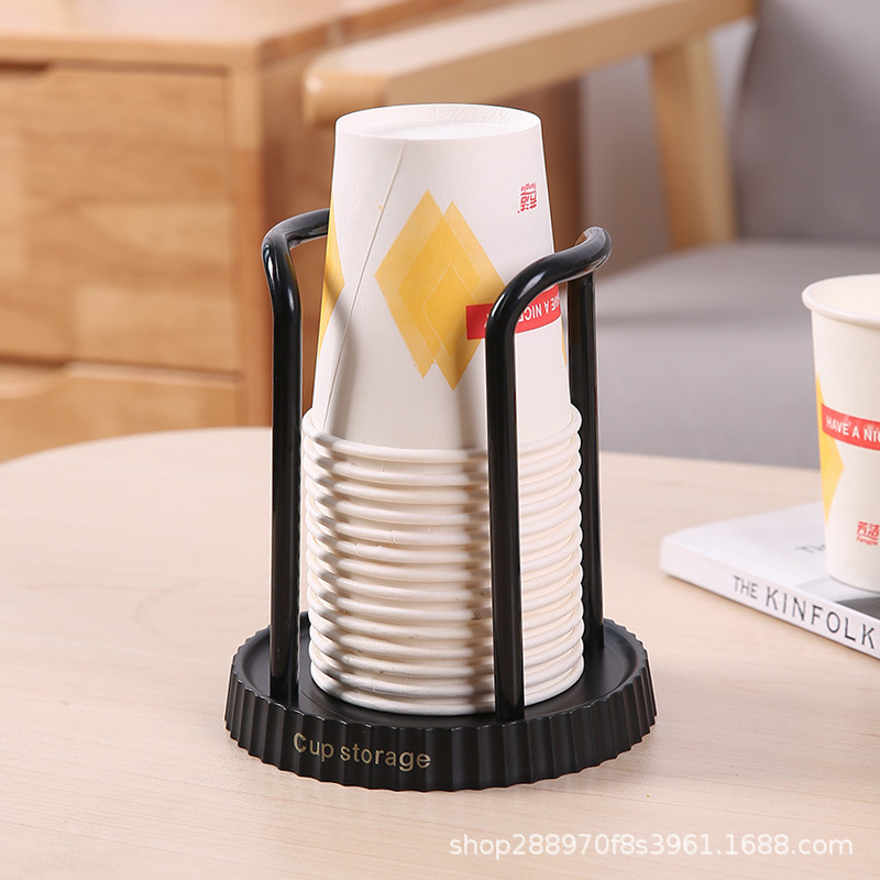 日本式紙コップホルダー使い捨てカップカップホルダー多機能カップ収納棚家庭用コーヒーカップホルダー|undefined