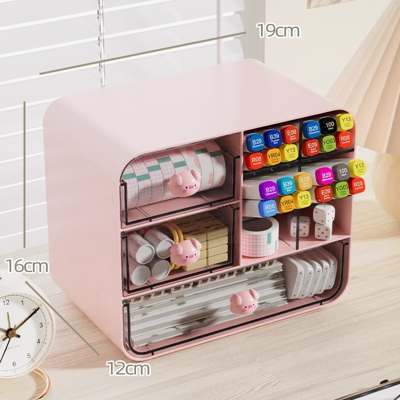 Pink Pig Three Paper Pen Rangers+Rabbit Rabbit Stickers