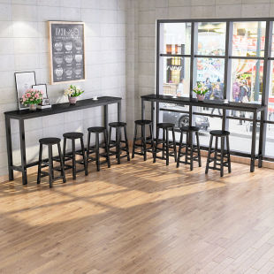 Bar Table, Long Table Against the Wall, Home High Table, Milk Tea Shop Table and Chair Combination, Long Narrow Coffee Table, Bar Table