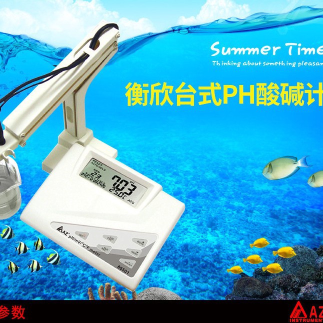 台湾衡欣牌AZ86505台式PH/ORP/COND./TDS/SALT水质测量仪器