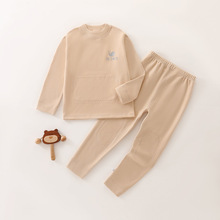 德绒无痕儿童保暖内衣套装男童加绒宝宝发热保暖衣女童冬秋衣秋裤