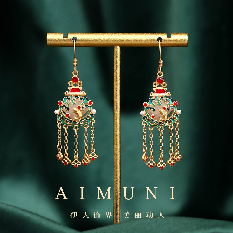 CP452-Yuyue Dragon Gate earrings