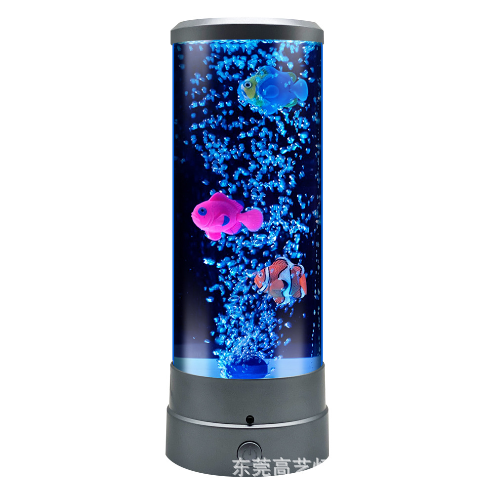 Spot al por mayor lámpara de saliva enchufable lámpara de noche LED regalo creativo habitación de los niños dormitorio burbuja lámpara de pez lámpara de mesa de bricolaje