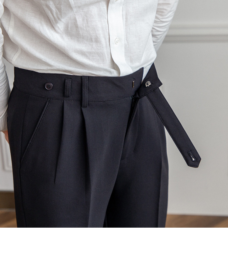 British Men's Anti-wrinkle Suit Pants - Versatile Retro Trousers_voghion.com