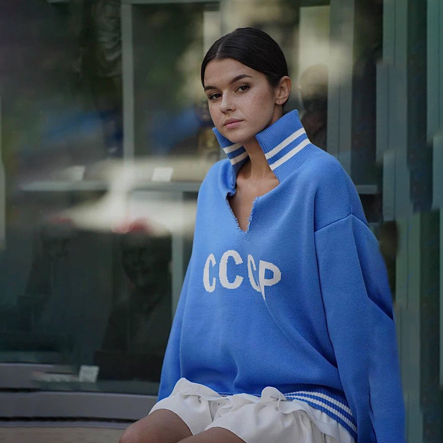 Maglione da donna con orlo in tessuto colorato a lettere, morbido e stretto, con risvolto femminile, design personalizzato, a maniche lunghe_voghion.com