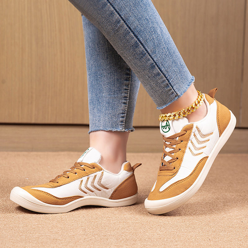 Women's Casual Shoes White Canvas Trainers Thick Sole All Match_voghion.com