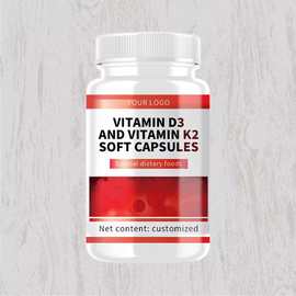 源头工厂跨境维生素D3维生素K2片OEM定制配方瓶装泡罩板2粒袋装